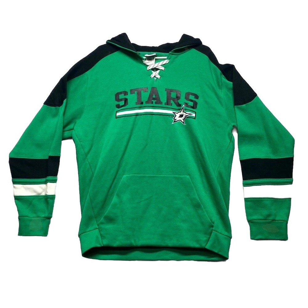 Dallas Stars Hoodie Mens Large Green Black NHL Hockey Graphic Cotton Sans Motif